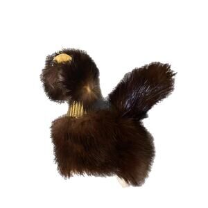 Vintage real fur handmade dog pin